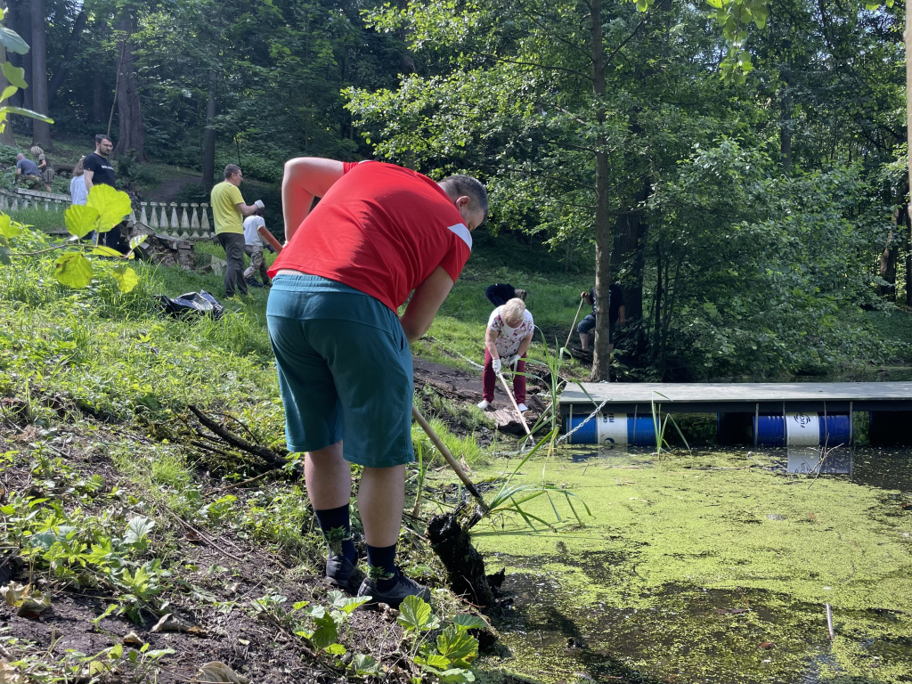Побережья реки Пахры в усадьбе «Горки Ленинские» очистили волонтеры